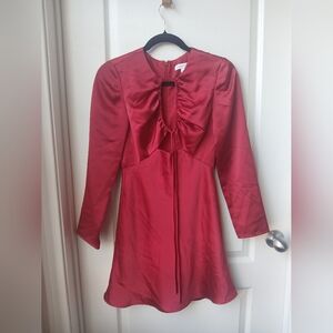 Gianni Bini Red Long Sleeve Dress